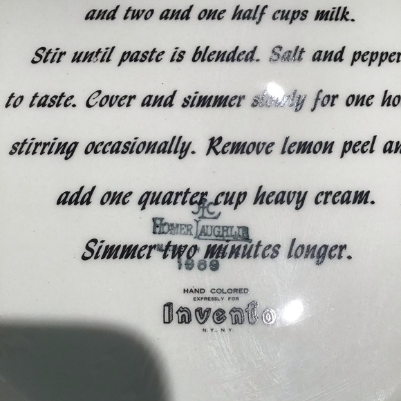 Homer Laughlin for invento NY 1969 recipe vintage dinner plates lot of four - Picture 12 of 13